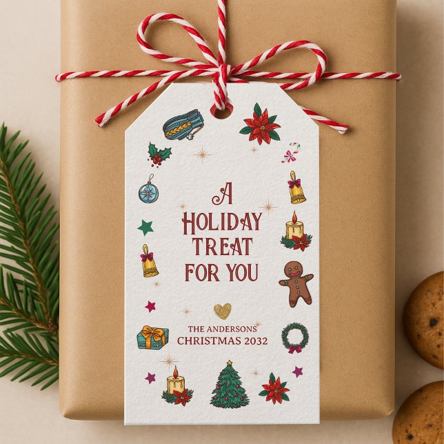 Personalisierte Niedliche Festivals Icons Feierlic Geschenkanhänger (Personalized Cute Festive Icons Holiday Treat Gift Tags)