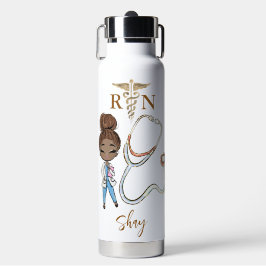 Personalisierte Niedliche Frauennahrung Monogramm Trinkflasche