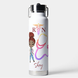 Personalisierte Niedliche Frauennahrung Monogramm Trinkflasche