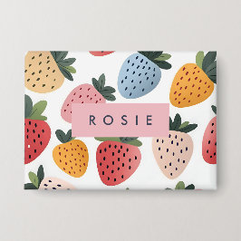 Personalisierte Niedliche Frucht Erdbeermuster Button