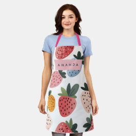 Personalisierte Niedliche Frucht Erdbeermuster Schürze