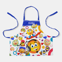 Personalisierte Niedliche Funny Emojis Kids' Schürze