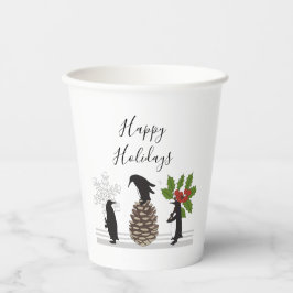 Personalisierte Niedliche Funny Pinguin Weihnachte Pappbecher