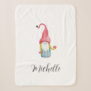 Personalisierte niedliche Gnom-Illustration Sherpadecke