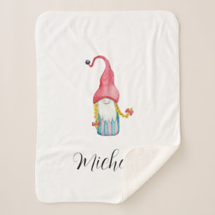 Personalisierte Niedliche Gnome-Illustration Sherpadecke