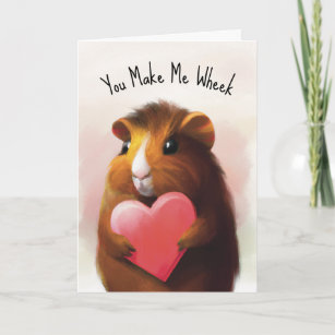Personalisierte Niedliche Guinea Schweine Valentin Karte