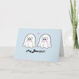 Personalisierte niedliche Halloween 'Hey Bootiful' Karte