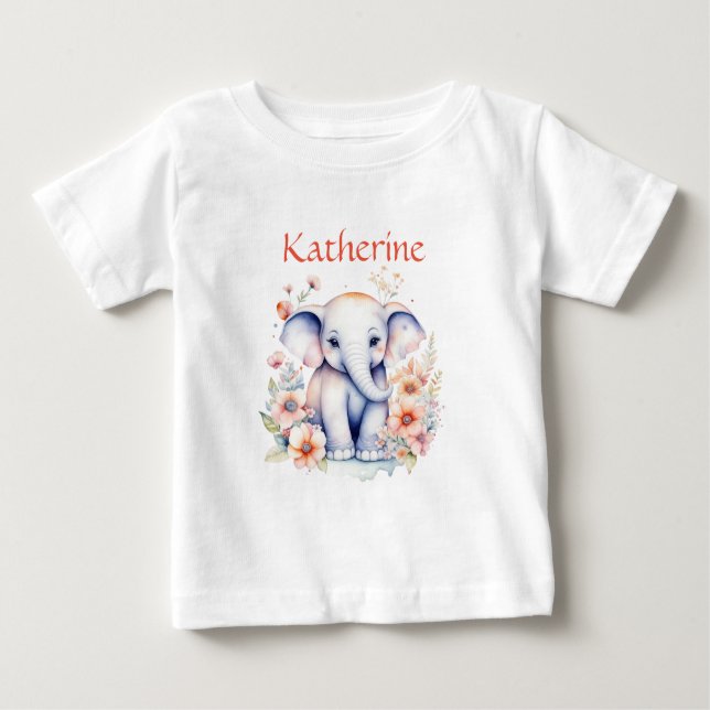 Personalisierte Niedliche Illustration eines Babye Baby T-shirt (Vorderseite)