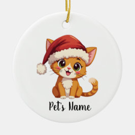 Personalisierte Niedliche Katze Keramik Ornament