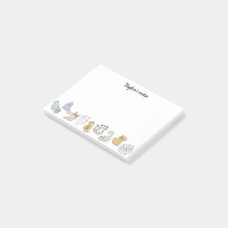 Personalisierte Niedliche Katzen Posthinweise für  Post-it Klebezettel