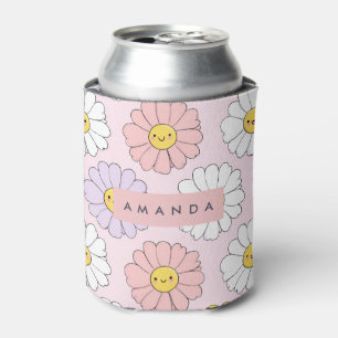 Personalisierte Niedliche Kawaii Pastel Daisy Blum Dosenkühler
