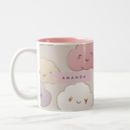 Personalisierte Niedliche Kawaii Pastel Lächeln Wo Zweifarbige Tasse