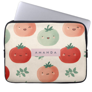 Personalisierte Niedliche Kawaii Pastel Tomato Ges Laptopschutzhülle