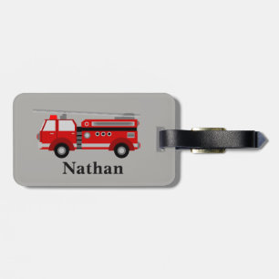 Personalisierte Niedliche Kinder Red Firecar Gepäc Gepäckanhänger
