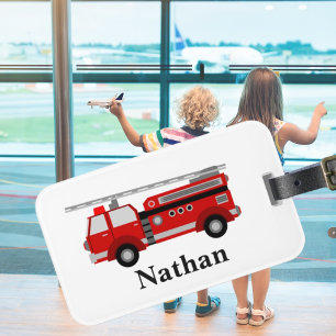 Personalisierte Niedliche Kinder Red Firecar Gepäc Gepäckanhänger