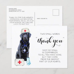 Personalisierte Niedliche Krankenpflege Danke Nurs Feiertagspostkarte