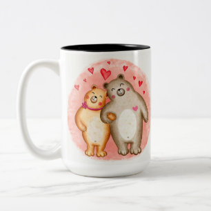 Personalisierte Niedliche Liebe Zweifarbige Tasse