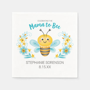 Personalisierte Niedliche Mama-Bee-Baby-Dusche Serviette