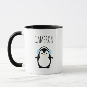 Personalisierte Niedliche moderne Pinguinillustrie Tasse