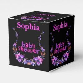 Personalisierte Niedliche Monogram Babydusche Geschenkschachtel