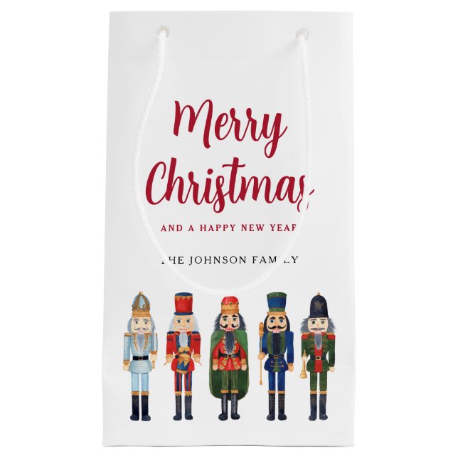 Personalisierte Niedliche Nutcracker Weihnachten Kleine Geschenktüte (Vorderseite)