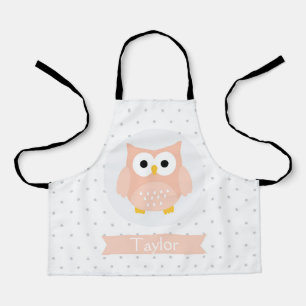 Personalisierte Niedliche Owl Kids Schürze