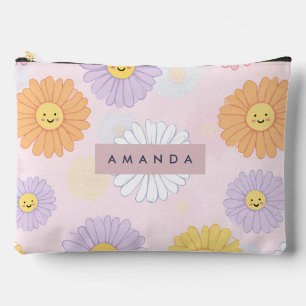 Personalisierte Niedliche Pastel Daisy Blume Zubehörtasche
