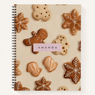 Personalisierte Niedliche Pastel Gingerbrot Cookie Notizbuch
