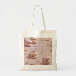 Personalisierte Niedliche Pastel Macaron Almond Bl Tragetasche