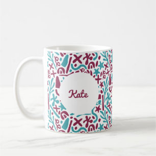 Personalisierte niedliche Pastell abstrakt Kaffeetasse