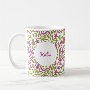 Personalisierte niedliche Pastell abstrakt Kaffeetasse