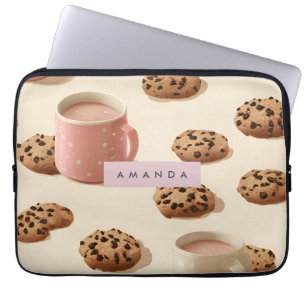 Personalisierte Niedliche Pastell-Cookies und Milc Laptopschutzhülle