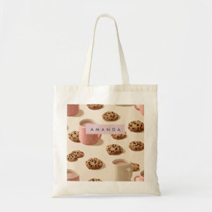 Personalisierte Niedliche Pastell-Cookies und Milc Tragetasche