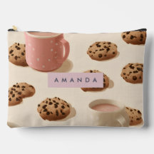 Personalisierte Niedliche Pastell-Cookies und Milc