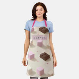 Personalisierte Niedliche Pastelschokolade und Mar Schürze