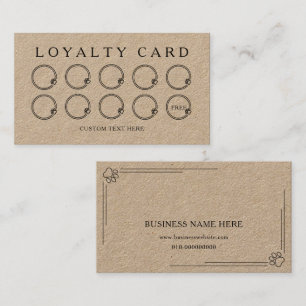 Personalisierte Niedliche Paws Hunde Katzen Hausti Treuekarte