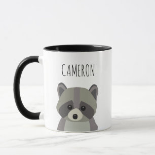 Personalisierte Niedliche Raccoon-Darstellung Tasse