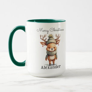 Personalisierte Niedliche Reindea Weihnachten Tasse