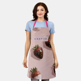 Personalisierte Niedliche Rosa Schokolade gedippt  Schürze