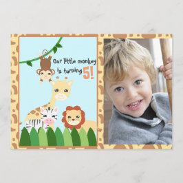 Personalisierte Niedliche Safari Geburtstag Einladung