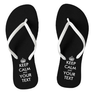 Personalisierte niedliche schwarze Behaltend Stran Flip Flops