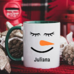 Personalisierte Niedliche Snowman Hot Cocoa Tasse<br><div class="desc">Geben Sie diese bezaubernde Tasse als Geschenk!</div>