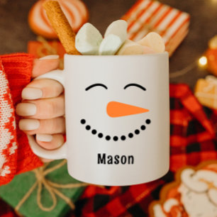 Personalisierte Niedliche Snowman Hot Cocoa Tasse 