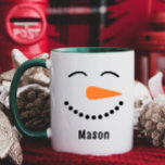Personalisierte Niedliche Snowman Hot Cocoa Tasse<br><div class="desc">Geben Sie diese bezaubernde Tasse als Geschenk!</div>