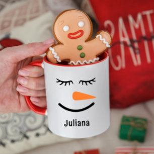 Personalisierte Niedliche Snowman Hot Cocoa Tasse 