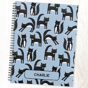 Personalisierte Niedliche Tuxedo Katze Notizbuch