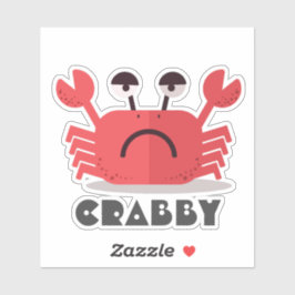 Personalisierte Niedliche und einfache Crabby-Krab Aufkleber