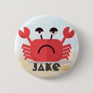 Personalisierte Niedliche und einfache Crabby-Krab Button