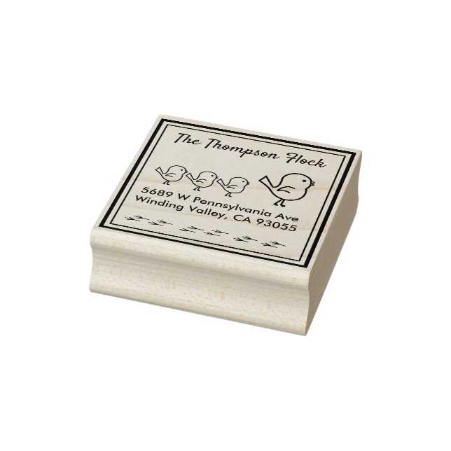 Personalisierte Niedliche Vögel Gummistempel (Stempel)