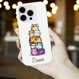 Personalisierte Niedliche Wasserfarbkatzen, Minima iPhone 16 Pro Hülle